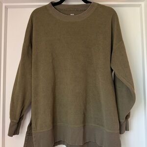 Aerie Olive Green Oversized Cozy Sweater Medium Soft
